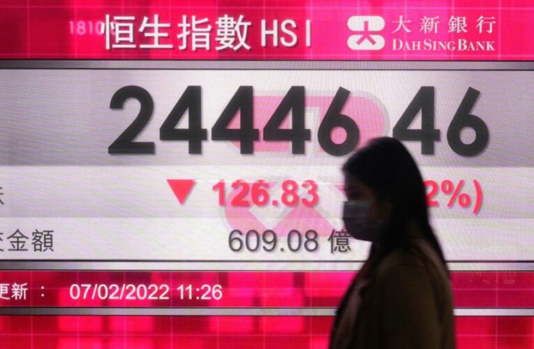 Asian shares fall as markets watch omicron, central banks