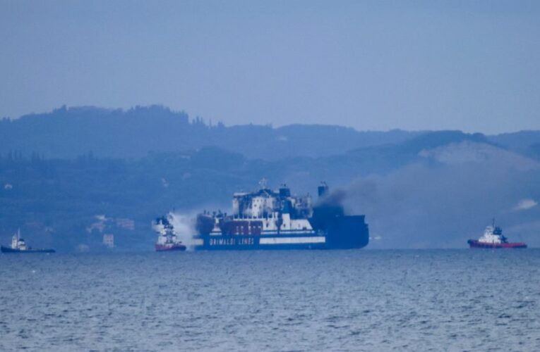 Survivor found in burning ferry off Greek island; 11 missing