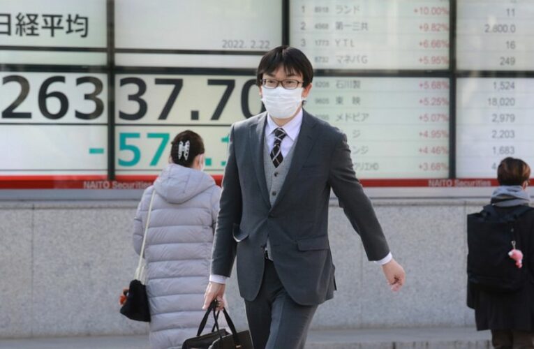 Asian shares drop as Putin orders troops to east Ukraine