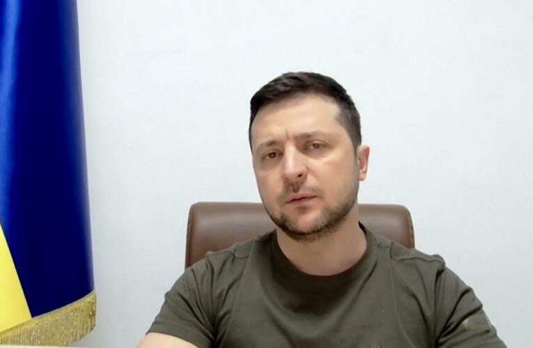 Ukraine’s President received a standing ovation for his address, in which he said his country ‘will not give up’