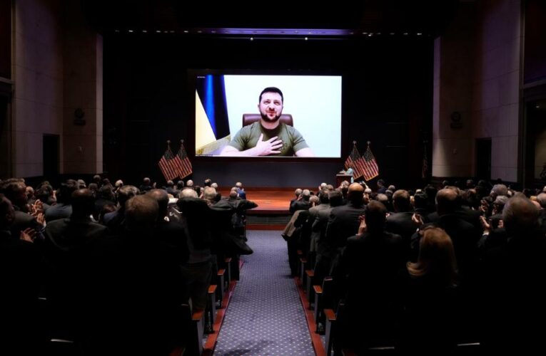 Zoom calls and graphic videos: How Zelensky meets Americans where they are