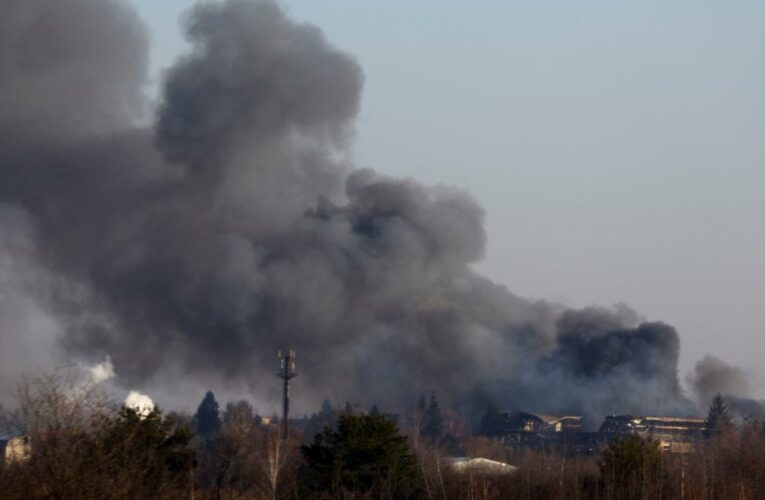 Blast in western Ukraine comes as UK Defense Ministry says Russian troops are ‘faltering’ in their invasion of the country