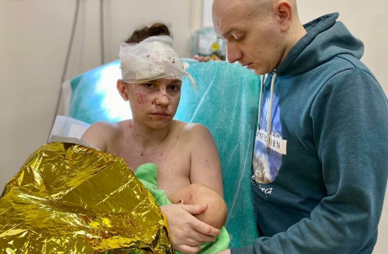 Hospital says mom shielded baby from shelling