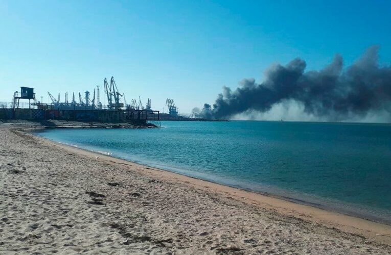 Russian ship destroyed in occupied port of Berdyansk, Ukrainian Navy says