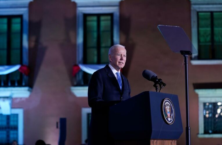 The US President gave a fiery speech from Warsaw, saying Vladimir Putin should no longer lead Russia