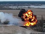Ukrainian soldiers shoot down Russian jet fighter and destroy helicopter as Zelensky berates Nato