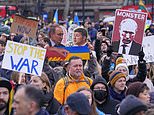 Protestors descend on London’s Trafalgar Square to demonstrate against Putin’s invasion of Ukraine