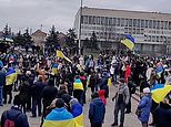 Thousands of Ukrainians take to streets to protest Putin’s invasion