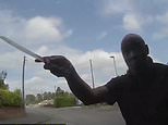 Moment furious motorist threatens enforcement officer with 8ins BREAD KNIFE