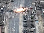 Russian tanks are obliterated by Ukrainian ambush in stunning drone footage
