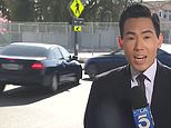 TV journalist reports on a deadly car crash while ANOTHER crash takes place live on air 