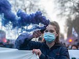 Protesters set off 1,000 rape alarms outside Charing Cross Police Station