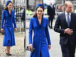 Kate Middleton joins Prince William at the Commonwealth Day service at Westminster Abbey