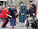Kate Middleton joins Prince William for the  Battalion Irish Guards parade 