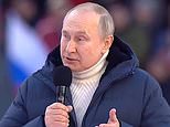 Vladimir Putin holds a huge rally in front of thousands of ‘Z’ flag-waving Russians
