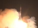 Russia launches three cosmonauts to the International Space Station