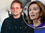 Bono is ridiculed for ‘unhinged’ poetry for Ukraine after Nancy Pelosi read it on St Patrick’s Day