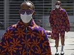 Lewis Hamilton arrives in Bahrain wearing flower print outfit as he begins attempt to retake title