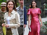 Kate slips into gown for official Belize reception after learning survival tips with Prince William