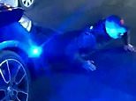 Dramatic moment driver, 28, gave himself up because he was scared of being bitten by a police dog