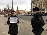 Russian man fined 50,000 roubles for protesting Ukraine war with sign displaying only ASTERISKS
