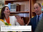 Royal fans go wild as Prince William leaves Kate Middleton in fits of giggles