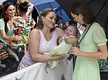 Kate wows young and old on royal walkabout with Prince William on first event of Bahamas visit