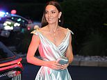 Duchess of Cambridge looks a world away from this afternoon’s wet regatta as she dazzles in gown&nbsp;