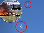 Grim footage shows helicopter tumbling to earth in Dallas