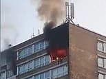 Stoke tower bock fire amid ‘huge’ emergency services response