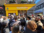 Thousands queue at watch shops across the globe to get the must-have MoonSwatch
