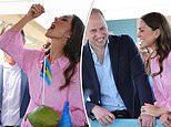 Kate and William visit a Bahamian fish fry to sample local delicacies and embrace excited fans