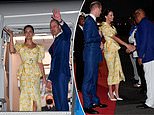 William and Kate wave goodbye to the Caribbean after visiting a centre for vulnerable children