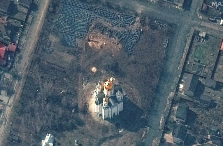 The President calls for a war crimes trial against Putin after images emerge of atrocities allegedly committed by Russia in Ukraine