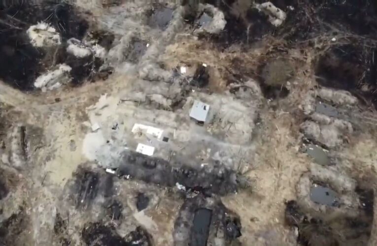 Video: See bird’s-eye-view footage of Russian trenches in radioactive area