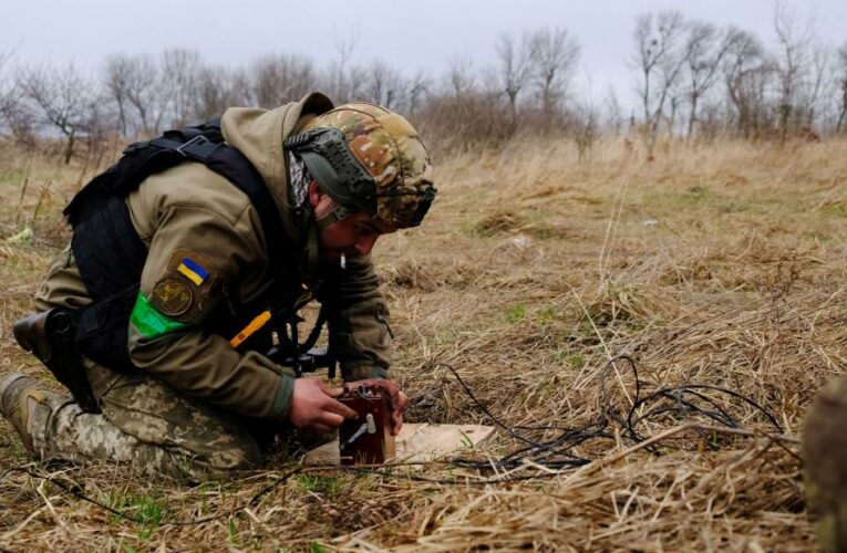 Russian forces left behind unexploded shells and bombs. Now the Ukrainian military scours the ground for these deadly objects that need to be cleared out.