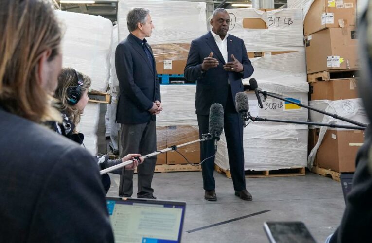 America’s top diplomat said a sovereign Ukraine will be around a lot longer than Putin, after a visit to Kyiv. A day later, Moscow struck five railway stations