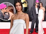 Grammys 2022: Hailey Bieber looks ethereal with husband Justin Bieber on the red carpet