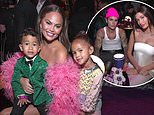 Inside the 2022 Grammys: Chrissy Teigen cuddles up with her cute kids