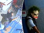 Three gun-wielding thieves, including one wearing a Joker mask, rob ATM at Brazilian supermarket