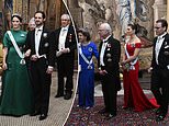 King and Queen of Sweden join Crown Princess Victoria for glitzy dinner at Stockholm Palace  