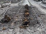 Russia’s road to hell: Wreckage of obliterated convoy lies along Ukrainian highway