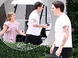 Brooklyn Beckham hangs out with Cruz, 17, and Harper, 10, before his wedding to Nicola Peltz