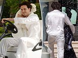 Brooklyn Beckham pictured just hours before his wedding to actress Nicola Peltz