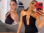 Eva Longoria wows in a cut-out black dress as she leads stars ahead of Brooklyn and Nicola’s wedding