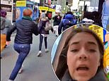 Terrified tourists run for their lives in Times Square after large manhole cover explosion