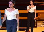 Meghan Markle dazzles in Cartier necklace worth £12,800 and dons a chic £620 bodysuit