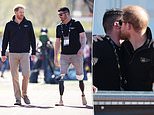 Prince Harry embraces Paralympian Dave Henson at Invictus Games