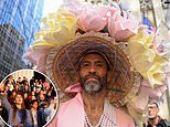 Stylish New Yorkers hold Easter bonnet parade featuring drag and outfit inspired by artist Kusama