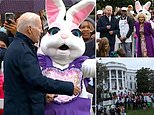 Easter bunny interrupts Biden as he takes selfies with kids and starts discussing Afghanistan